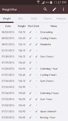 Weight War android App screenshot 9